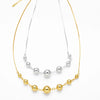 Wholesale Jewelry Copper 18K Gold Plated Geometric Ball Pendant Necklace For Women