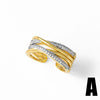 Wholesale Jewelry Copper 18K Gold Plated Geometric Butterfly Ring For Women