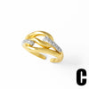 Wholesale Jewelry Copper 18K Gold Plated Geometric Butterfly Ring For Women