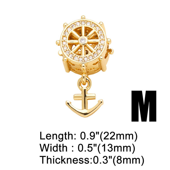Wholesale Jewelry Copper 18K Gold Plated Geometric Love Tree Of Life Zircon Women's Bracelet
