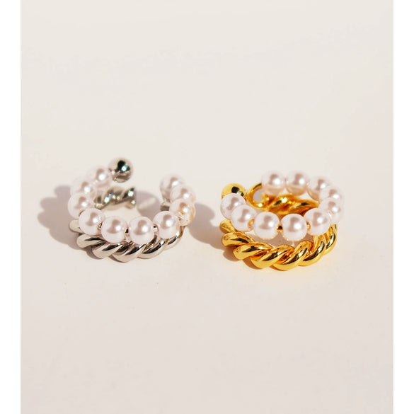 Wholesale Jewelry Copper 18K Gold Plated Geometric Pattern Light Luxury Women's Ear Bone Clip Without Piercing