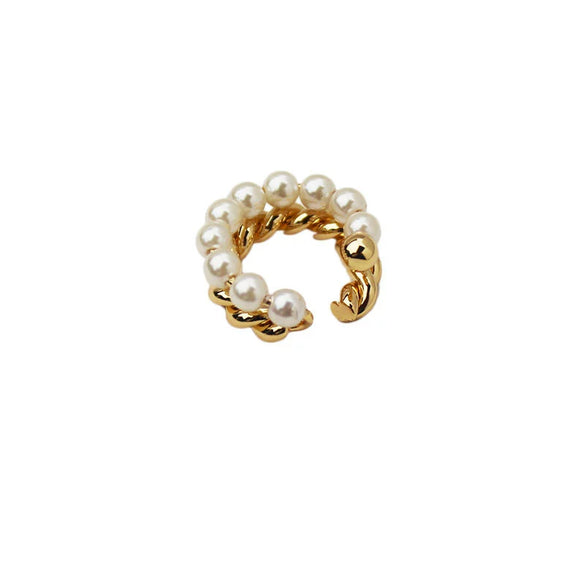 Wholesale Jewelry Copper 18K Gold Plated Geometric Pattern Light Luxury Women's Ear Bone Clip Without Piercing