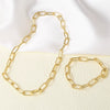 Wholesale Jewelry Copper 18K Gold Plated Geometric Pattern Lobster Clasp Chain Necklace For Men