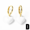 Wholesale Jewelry Copper 18K Gold Plated Heartshaped Earrings For Women