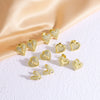 Wholesale Jewelry Copper 18K Gold Plated Heartshaped Full Zircon Earrings