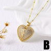 Wholesale Jewelry Copper 18K Gold Plated Heartshaped Pendant Necklace