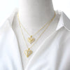 Wholesale Jewelry Copper 18K Gold Plated Heartshaped Pendant Necklace