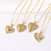 Wholesale Jewelry Copper 18K Gold Plated Heartshaped Pendant Necklace