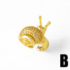 Wholesale Jewelry Copper 18K Gold Plated Insect Snail Animal Zodiac Ring