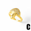 Wholesale Jewelry Copper 18K Gold Plated Insect Snail Animal Zodiac Ring