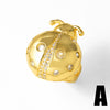 Wholesale Jewelry Copper 18K Gold Plated Insect Snail Animal Zodiac Ring