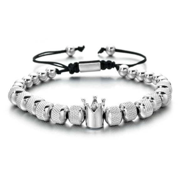 Wholesale Jewelry Copper Leopard Head Pineapple Beads Electroplated Unisex Bracelet