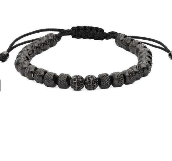 Wholesale Jewelry Copper Leopard Head Pineapple Beads Electroplated Unisex Bracelet