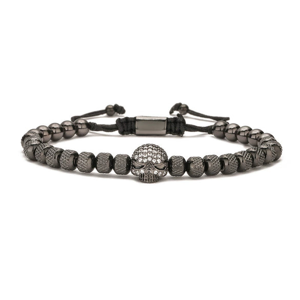 Wholesale Jewelry Copper Leopard Head Pineapple Beads Electroplated Unisex Bracelet