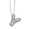 Wholesale Jewelry Copper Letter Necklace With Inlaid Zircon And Electroplating Design For Women On Ochain