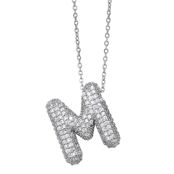 Wholesale Jewelry Copper Letter Necklace With Inlaid Zircon And Electroplating Design For Women On Ochain