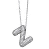 Wholesale Jewelry Copper Letter Necklace With Inlaid Zircon And Electroplating Design For Women On Ochain