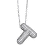 Wholesale Jewelry Copper Letter Necklace With Inlaid Zircon And Electroplating Design For Women On Ochain