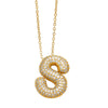 Wholesale Jewelry Copper Letter Necklace With Inlaid Zircon And Electroplating Design For Women On Ochain