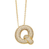 Wholesale Jewelry Copper Letter Necklace With Inlaid Zircon And Electroplating Design For Women On Ochain