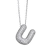 Wholesale Jewelry Copper Letter Necklace With Inlaid Zircon And Electroplating Design For Women On Ochain