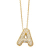 Wholesale Jewelry Copper Letter Necklace With Inlaid Zircon And Electroplating Design For Women On Ochain