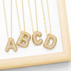 Wholesale Jewelry Copper Letter Necklace With Inlaid Zircon And Electroplating Design For Women On Ochain