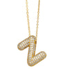 Wholesale Jewelry Copper Letter Necklace With Inlaid Zircon And Electroplating Design For Women On Ochain
