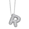 Wholesale Jewelry Copper Letter Necklace With Inlaid Zircon And Electroplating Design For Women On Ochain