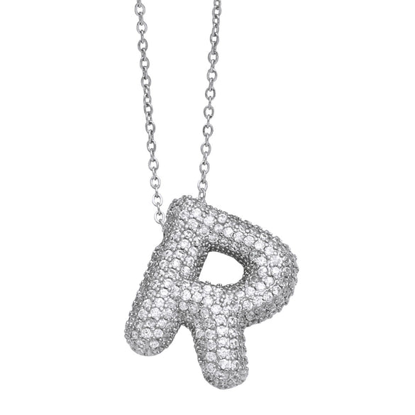 Wholesale Jewelry Copper Letter Necklace With Inlaid Zircon And Electroplating Design For Women On Ochain