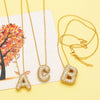 Wholesale Jewelry Copper Letter Necklace With Inlaid Zircon And Electroplating Design For Women On Ochain
