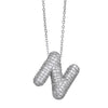Wholesale Jewelry Copper Letter Necklace With Inlaid Zircon And Electroplating Design For Women On Ochain