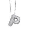 Wholesale Jewelry Copper Letter Necklace With Inlaid Zircon And Electroplating Design For Women On Ochain