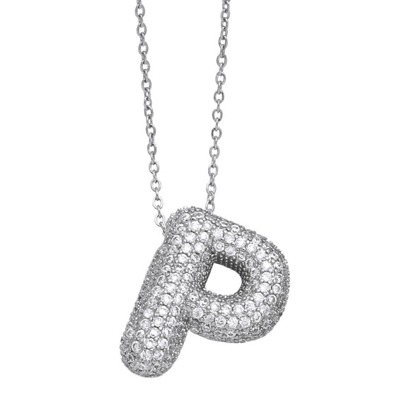 Wholesale Jewelry Copper Letter Necklace With Inlaid Zircon And Electroplating Design For Women On Ochain
