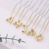 Wholesale Jewelry Copper Letter Pendant Necklace Electroplated Fashion Simple