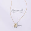 Wholesale Jewelry Copper Letter Pendant Necklace Electroplated Fashion Simple