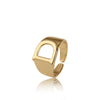 Wholesale Jewelry Copper Letter Ring Electroplating Opening Adjustable Unisex