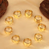 Wholesale Jewelry Copper Letter Ring Electroplating Opening Adjustable Unisex