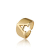 Wholesale Jewelry Copper Letter Ring Electroplating Opening Adjustable Unisex