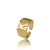 Wholesale Jewelry Copper Letter Ring Electroplating Opening Adjustable Unisex