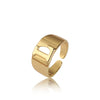 Wholesale Jewelry Copper Letter Ring Electroplating Opening Adjustable Unisex