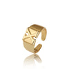 Wholesale Jewelry Copper Letter Ring Electroplating Opening Adjustable Unisex