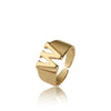 Wholesale Jewelry Copper Letter Ring Electroplating Opening Adjustable Unisex