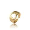 Wholesale Jewelry Copper Letter Ring Electroplating Opening Adjustable Unisex