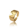 Wholesale Jewelry Copper Letter Ring Electroplating Opening Adjustable Unisex