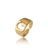 Wholesale Jewelry Copper Letter Ring Electroplating Opening Adjustable Unisex