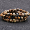 Wholesale Jewelry Copper Lion Head Beaded Bracelet With Zircon Inlay For Unisex
