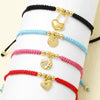 Wholesale Jewelry Copper Love Heart And Insect Shape Pendant Bracelet With Gold Plated Electroplating For Women