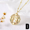 Wholesale Jewelry Copper Love Heart Pendant Necklace With O Word Chain Electroplating For Women