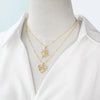 Wholesale Jewelry Copper Love Heart Pendant Necklace With O Word Chain Electroplating For Women